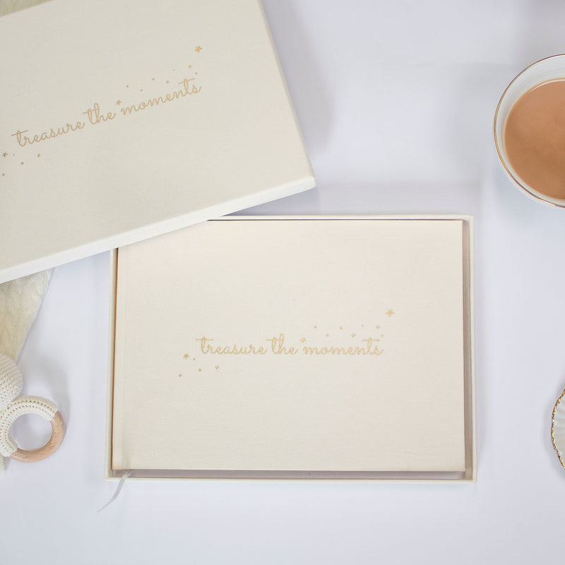 LUXURY BABY MEMORY BOOK, close-up detail