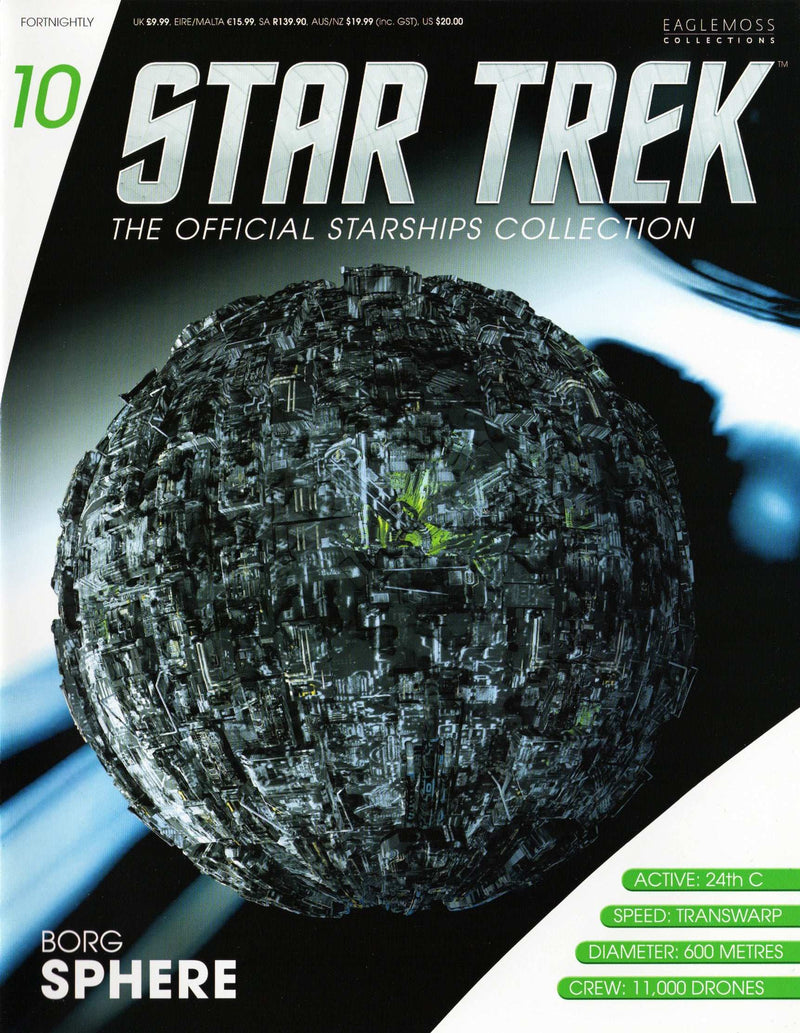 Borg Sphere Model Die Cast Ship (Eaglemoss / Star Trek), rear view