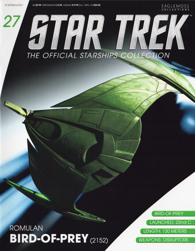 Romulan Bird-Of-Prey (2152) Starship Model Die Cast Ship (Eaglemoss / Star Trek), product detail