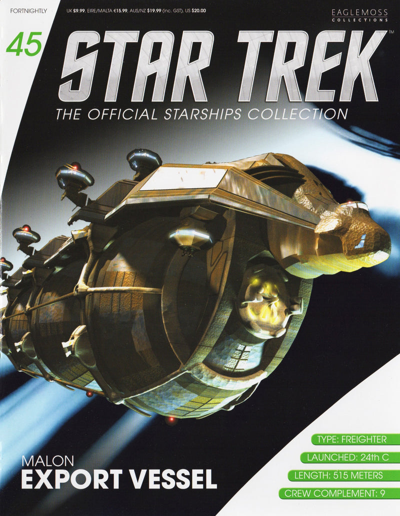 Malon Freighter Model Die Cast Ship (Eaglemoss / Star Trek), size reference