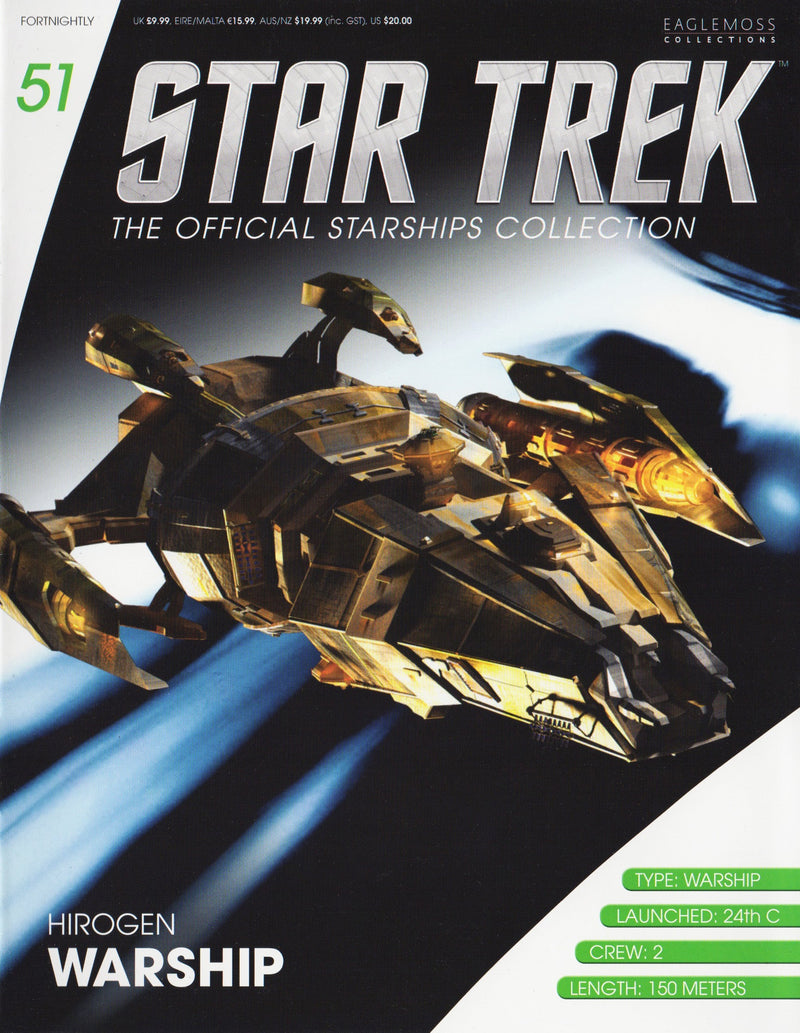 Hirogen Hunter Warship Die-Cast Model (Eaglemoss / Star Trek), size reference