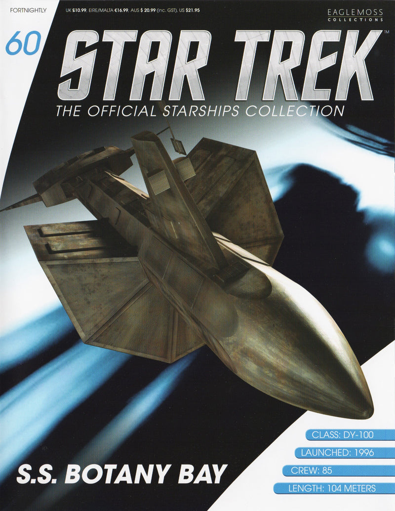 S.S Botany Bay Model Diecast Model Ship STDC060 (Eaglemoss / Star Trek), in display