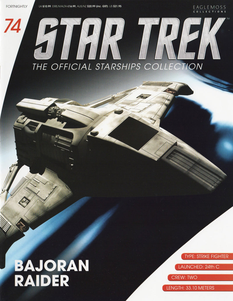 Kira's Bajoran Raider Starship Die-Cast Model (Eaglemoss / Star Trek), size reference