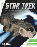The Baxial (Neelix's Ship) Starship Die-Cast Model (Eaglemoss / Star Trek), in display