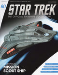 Federation Scout Ship Model Die Cast Ship (Eaglemoss / Star Trek), in display