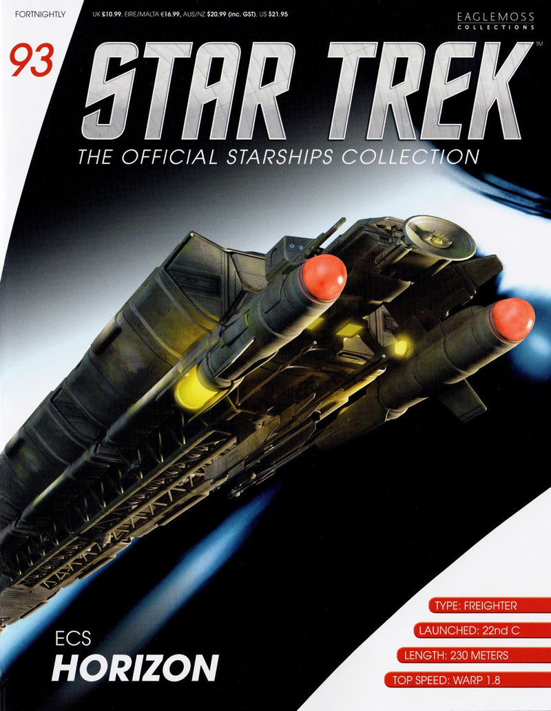 ECS Horizon Ship Die-Cast Model Starship (Eaglemoss / Star Trek), size reference