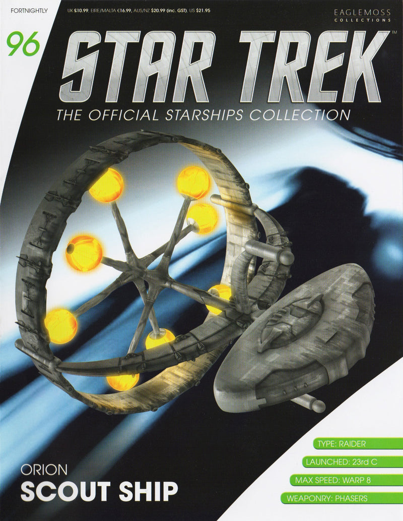 Orion Scout Die-Cast Model (Eaglemoss / Star Trek), in display