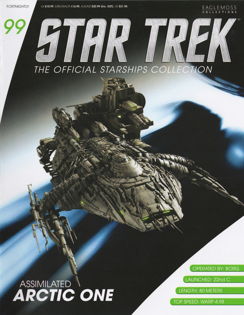 Assimilated Arctic One Starship Die-Cast Model (Eaglemoss / Star Trek), additional view