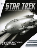 Captain Proton’s Rocket Ship Model Die Cast Ship (Eaglemoss / Star Trek), in display
