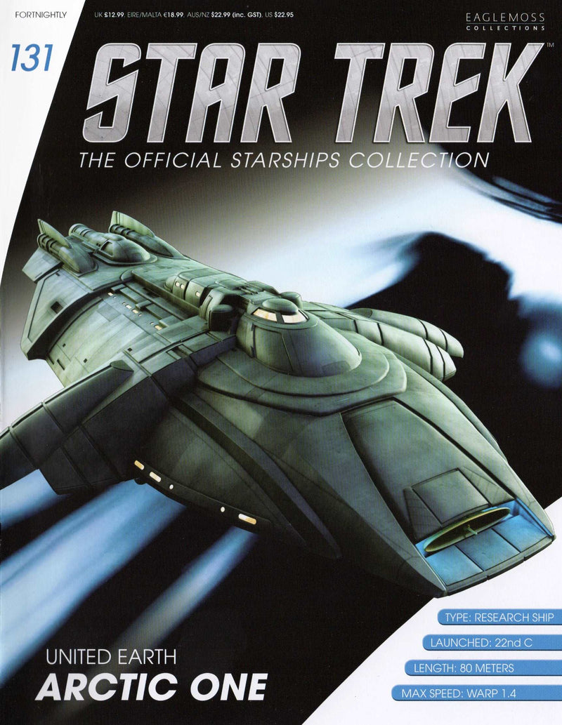 Arctic One (United Earth) Moon Transport Model Die Cast Ship (Eaglemoss / Star Trek), additional view