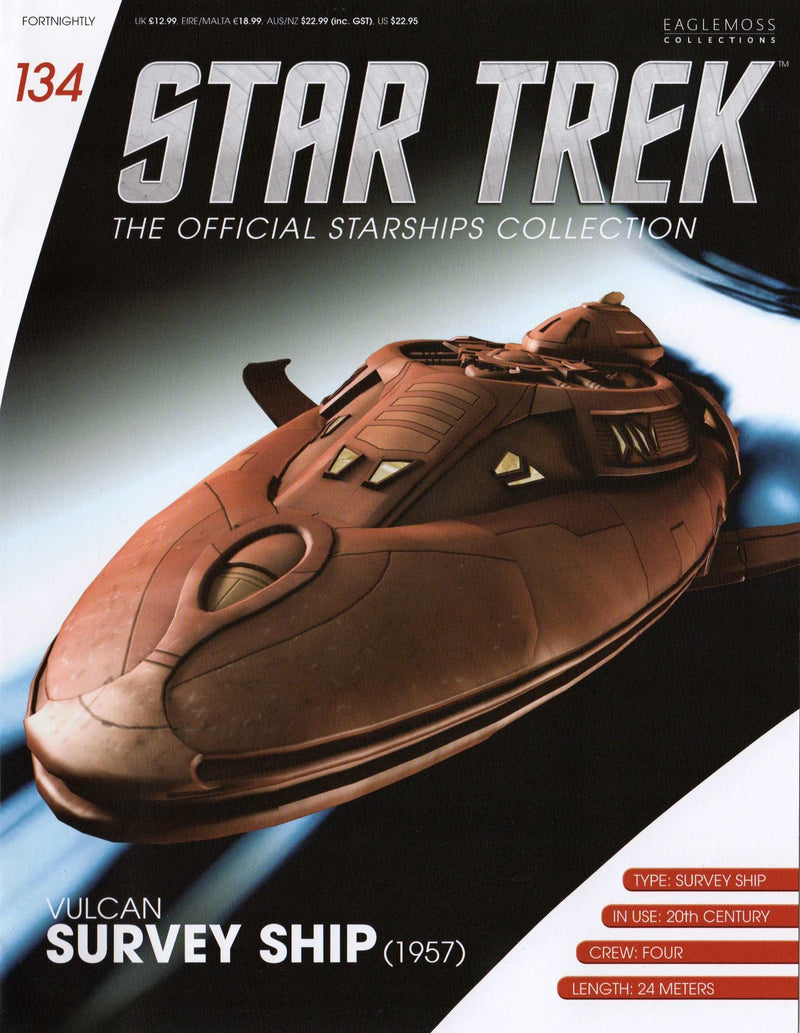 Vulcan Survey Ship Model Die Cast Ship 1957 (Eaglemoss / Star Trek), size reference