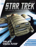 Dala's 'Delta Flyer' Model Diecast Ship (Eaglemoss / Star Trek), in display