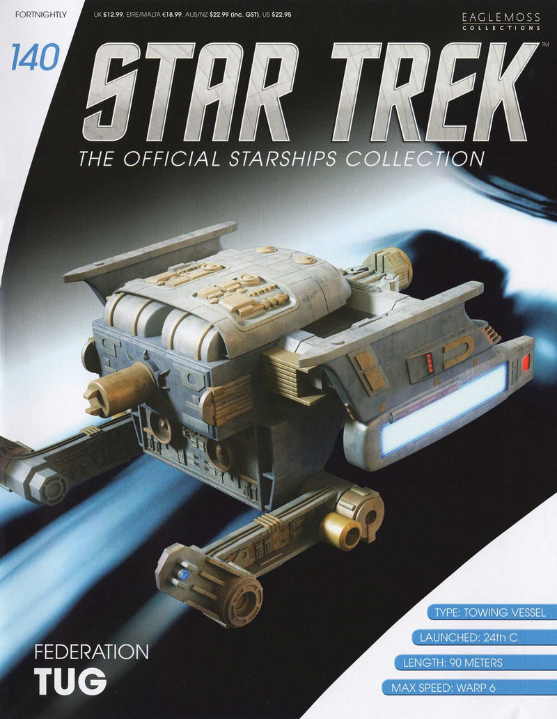 Starfleet Federation Tug Starship Model Die Cast Ship (Eaglemoss / Star Trek), additional view