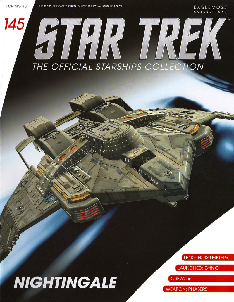 Nightingale Model Die Cast Ship (Eaglemoss / Star Trek), size reference
