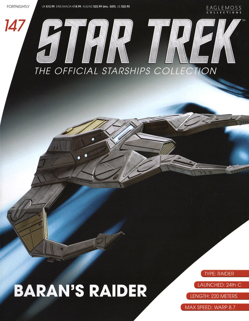 Baran's Miradorn Raider Model Die Cast Ship STDC147 (Eaglemoss / Star Trek), in display