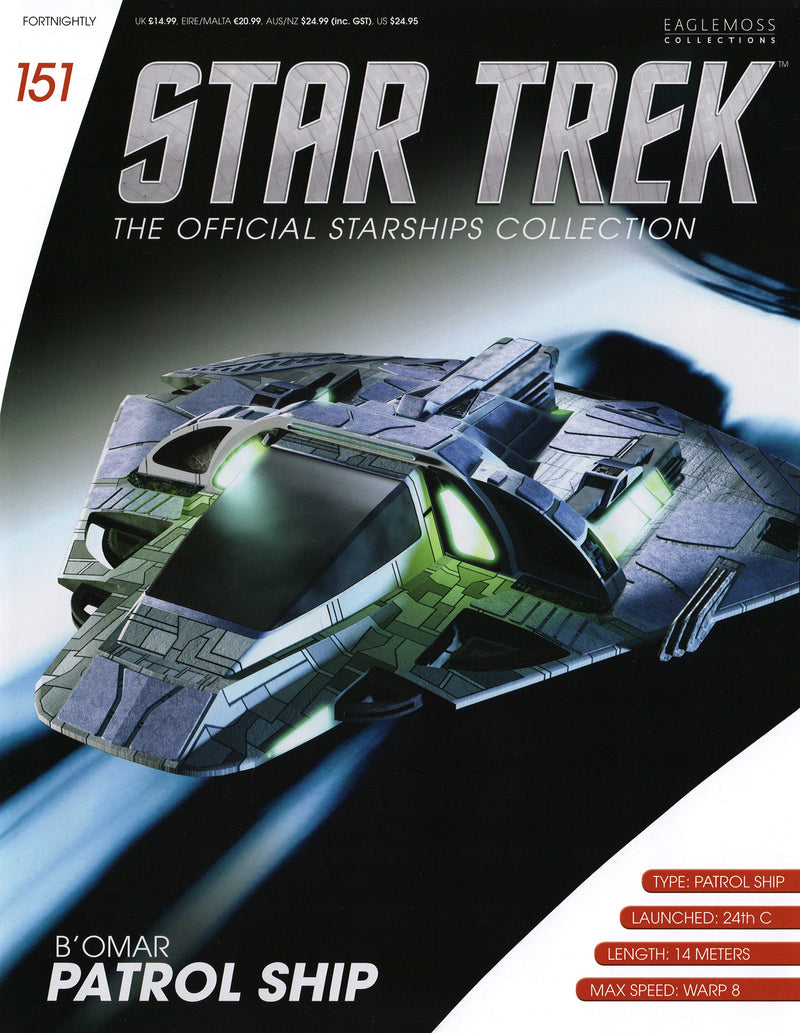 B'Omar Patrol Model Die Cast Ship STDC151 (Eaglemoss / Star Trek), product detail