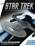 U.S.S. Excelsior (Prototype II) Issue #158 Nilo Rodis Concept Model Diecast Ship (Eaglemoss / Star Trek), in display