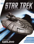 United Earth Sarajevo Type Model Diecast Ship STDC160 (Eaglemoss / Star Trek), in display