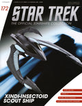 Xindi Insectoid Scout Ship Model Diecast Ship (Eaglemoss / Star Trek), in display
