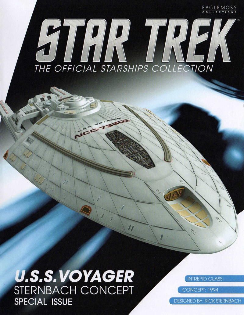 U.S.S. Voyager NCC-73602 (Sternbach concept) Model Diecast Ship BONUS ISSUE (Eaglemoss / Star Trek), packaging shot