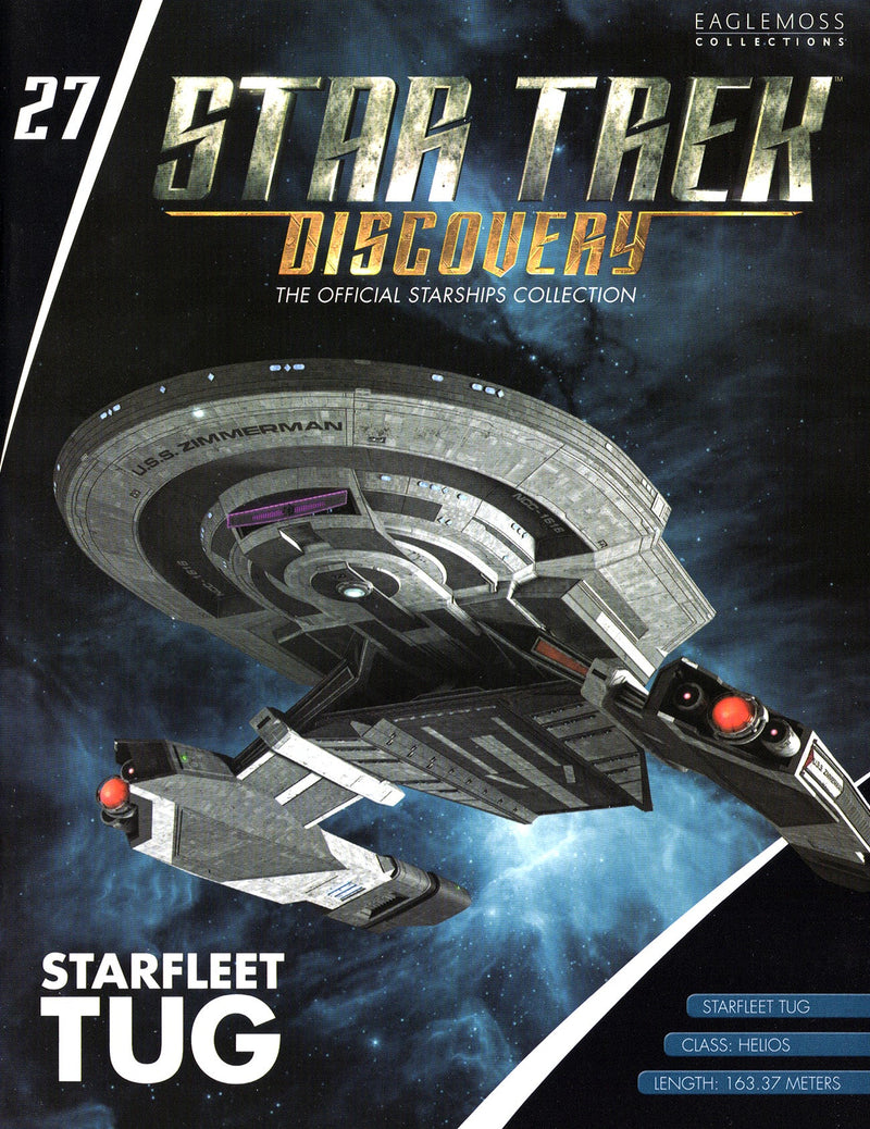 U.S.S. Zimmerman NCC-1616 Starfleet Tug (Helios-class) Discovery Ships Model Diecast Federation Tug Ship (Eaglemos, rear view
