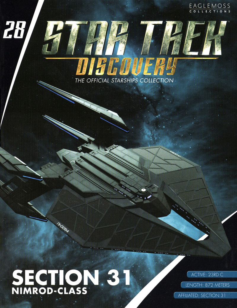 Section 31 Nimrod-class NI-0064 Model Discovery Diecast Ship (Eaglemoss / Star Trek), rear view