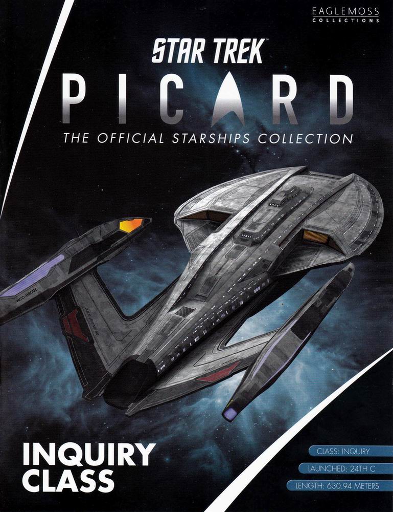 U.S.S. Maui (Inquiry-Class) Model Die Cast Ship Picard Universe (Eaglemoss / Star Trek), in display