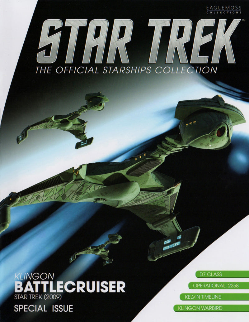 Klingon Battle Cruiser (2009 Movie) Die-Cast Model SPECIAL ISSUE (Eaglemoss / Star Trek), showing reverse
