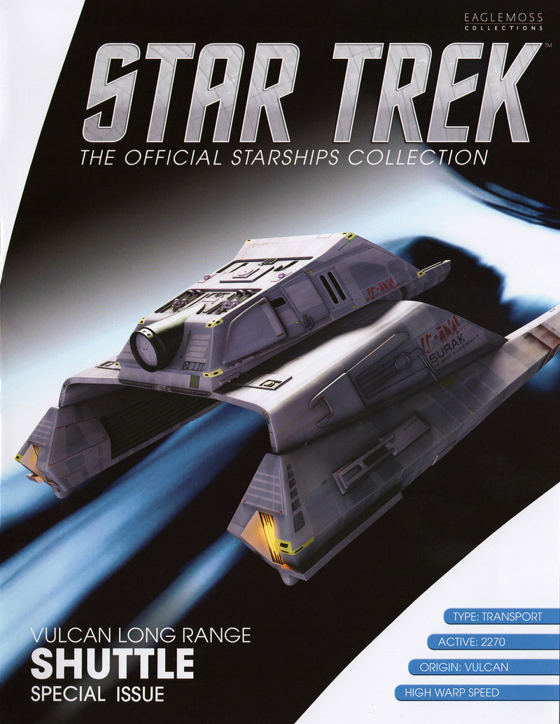 Long Range Vulcan Shuttle Model Die Cast Ship SPECIAL ISSUE (Eaglemoss / Star Trek), in display