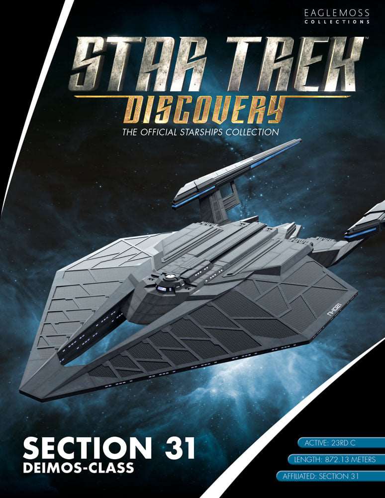 Section 31 Deimos-Class Model Discovery Diecast Ship (Eaglemoss / Star Trek), rear view