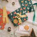 Hokusai Japanese Wrapping Paper Set of 2 With Ribbon close up detail