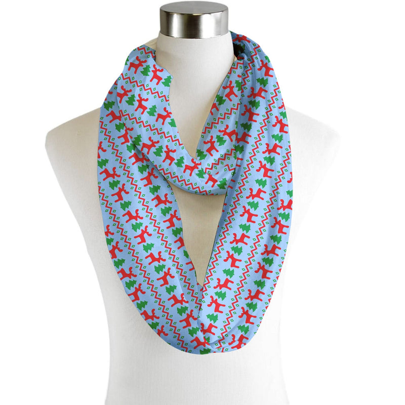 Christmas Jumper Reindeer - Scarf - Infinity - Chiffon collectible from https://britishmade.gifts/