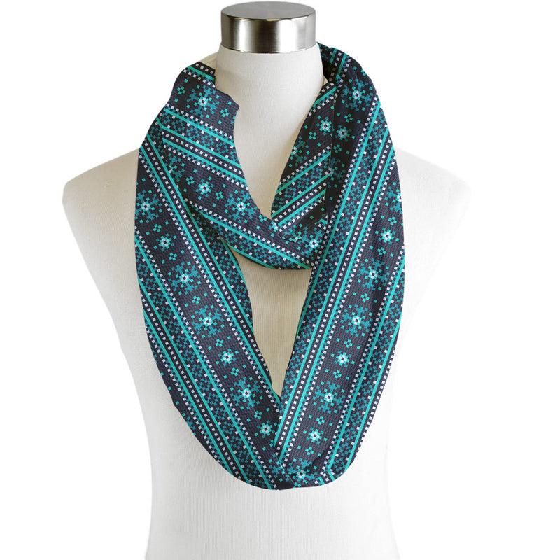 Christmas Jumper Snowflakes - Scarf - Infinity - Chiffon collectible from https://britishmade.gifts/
