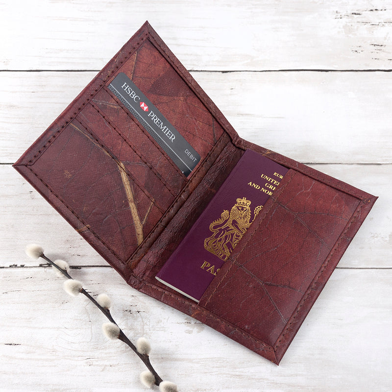 Leaf Leather Passport Cover