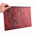 Leaf Leather Clutch Bag - Large