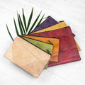 Leaf Leather Clutch Bag - Large