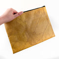 Leaf Leather Clutch Bag - Large
