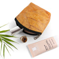 Leaf Leather Curved Edge Coin Bag