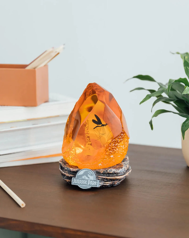 Jurassic Park Amber Lamp close up detail