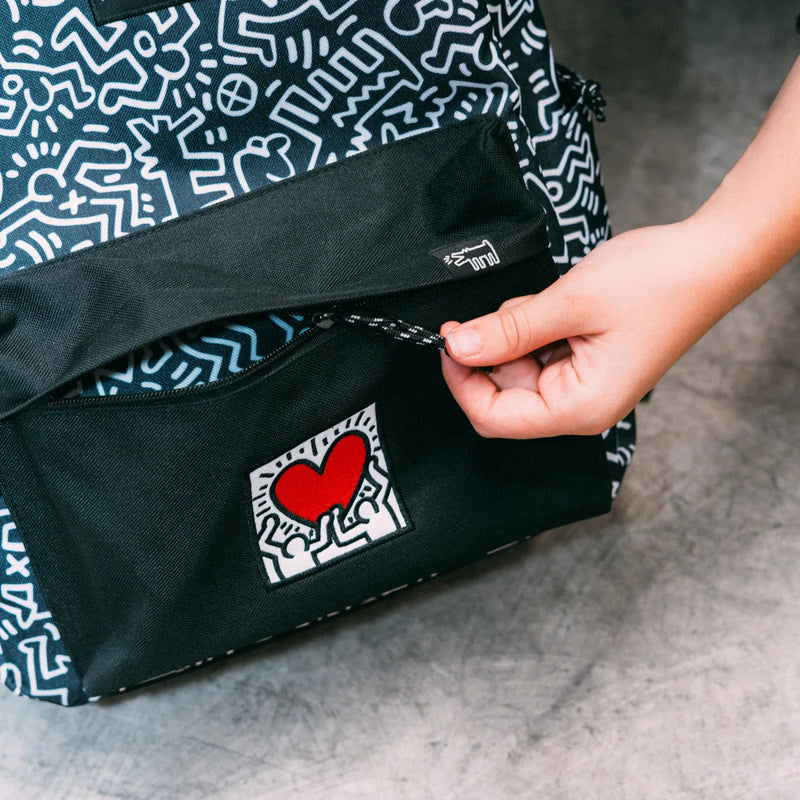 Keith Haring Polyester Backpack With Four Pockets design detail
