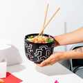 Keith Haring Ceramic Ramen Bowl 600 ml Microwave Safe design detail