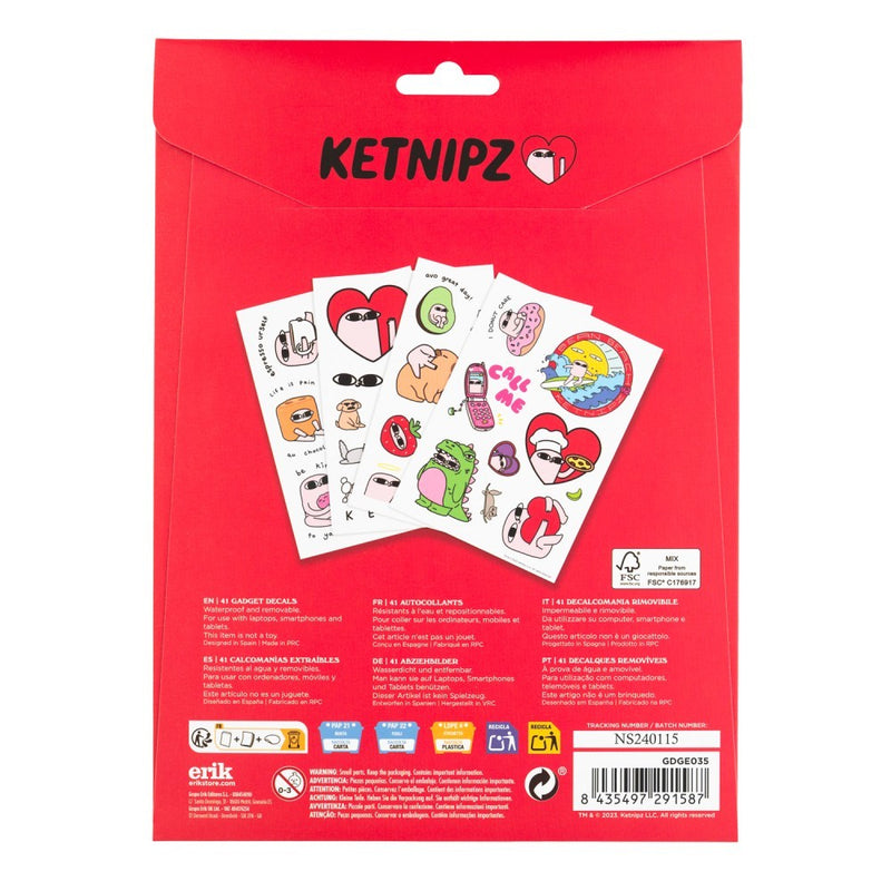 Ketnipz Reusable Gadget Decals Sticker Pack For Laptops side angle