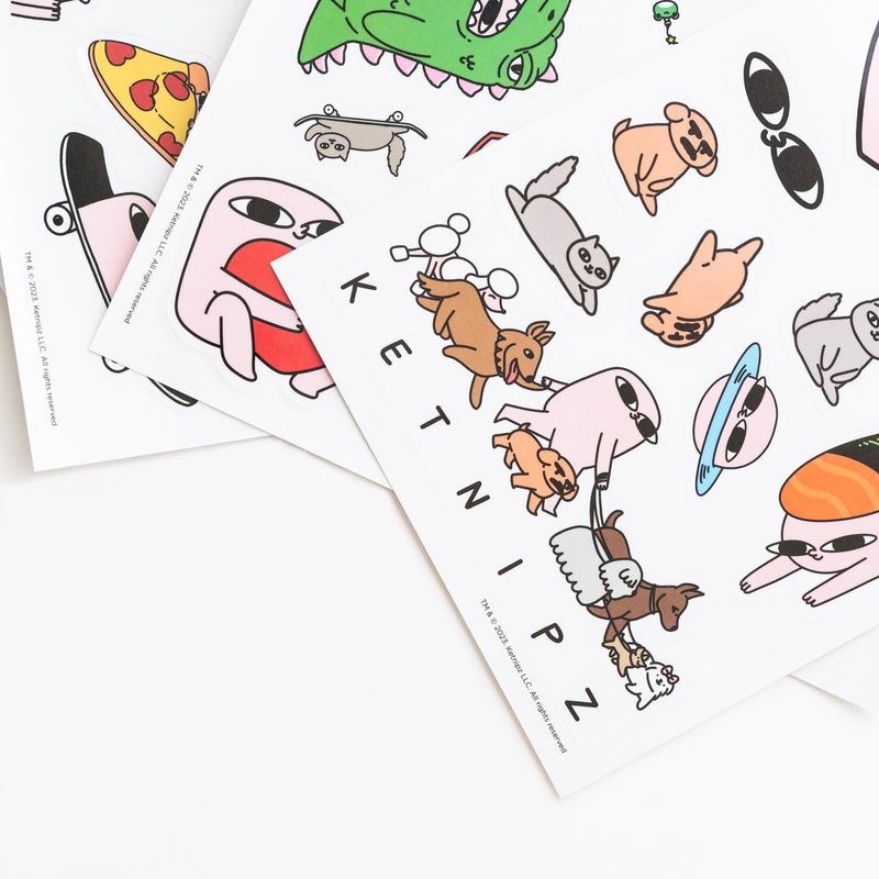 Ketnipz Reusable Gadget Decals Sticker Pack For Laptops close up detail