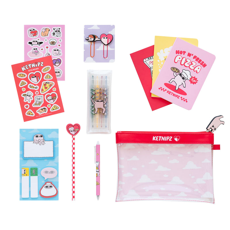 Ketnipz Stationery Set With A6 Notebooks and Pencil Case
