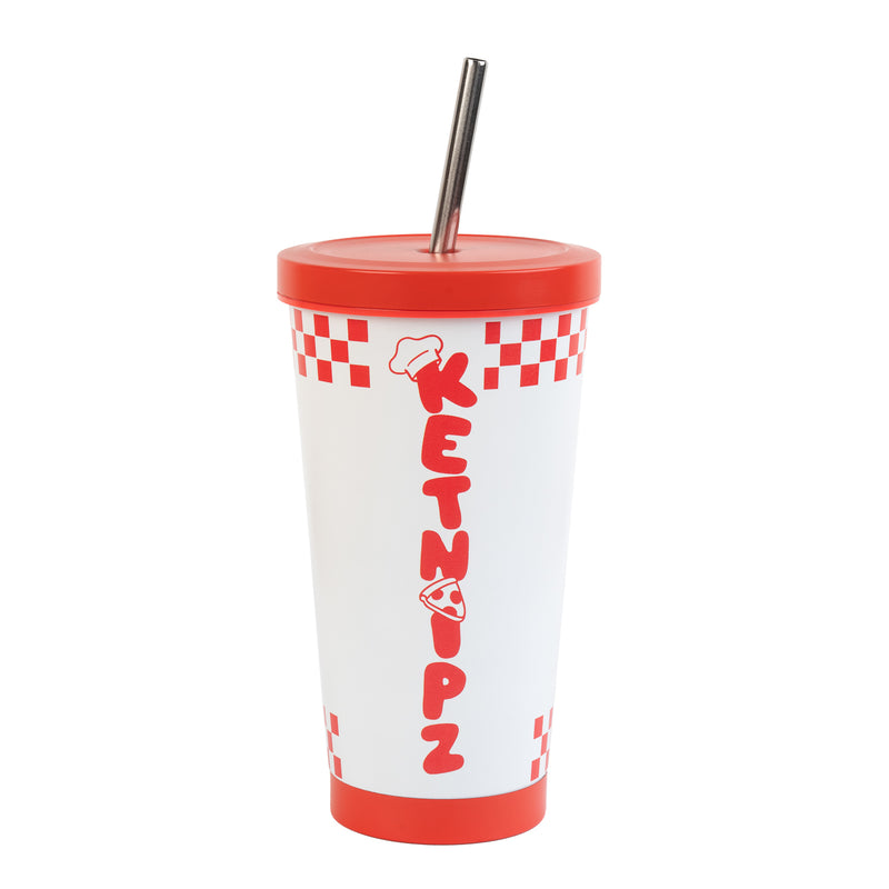Ketnipz Stainless Steel Tumbler With Straw 550 ml alternate view