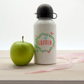 Personalised Kids Butterfly Festival Wreath Water Bottle