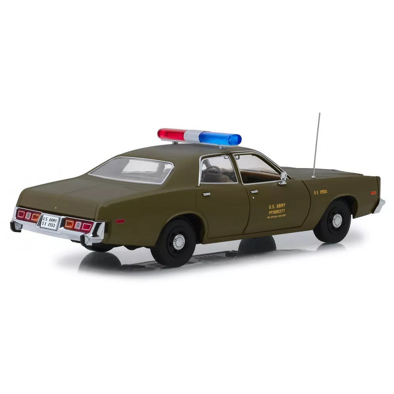 Greenlight Collectibles 1977 Plymouth Fury US Army Police 'The A Team'(1983 87 )TV Series (1:18 Scale) Die Cast Model Car - Image 3