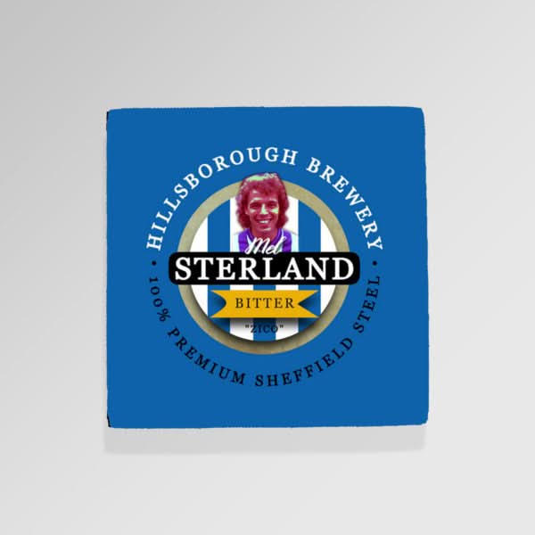 Wednesday Sterland - Football Coaster - Square Or Circle, alternate view