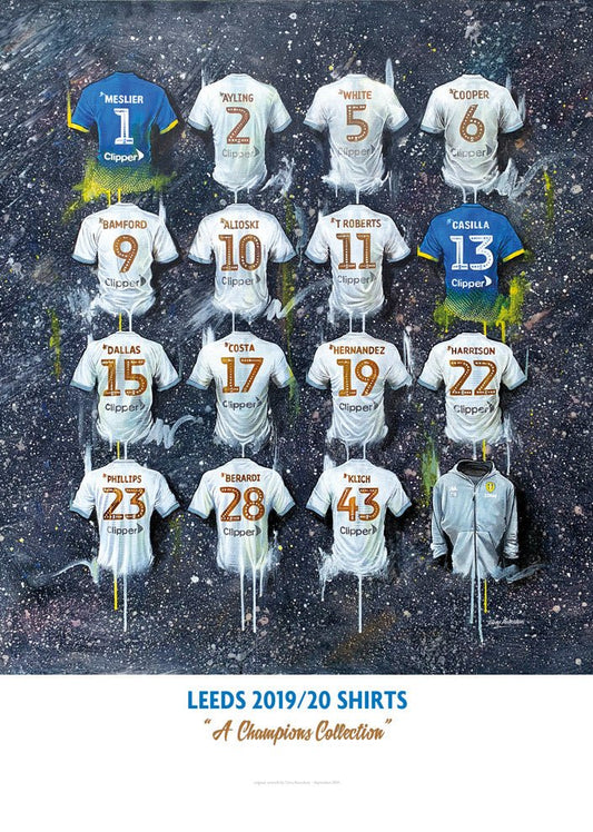 Leeds United 19/20 Champions - A2 Signed Limited Edition Prints collectible from Terry Kneeshaw Art