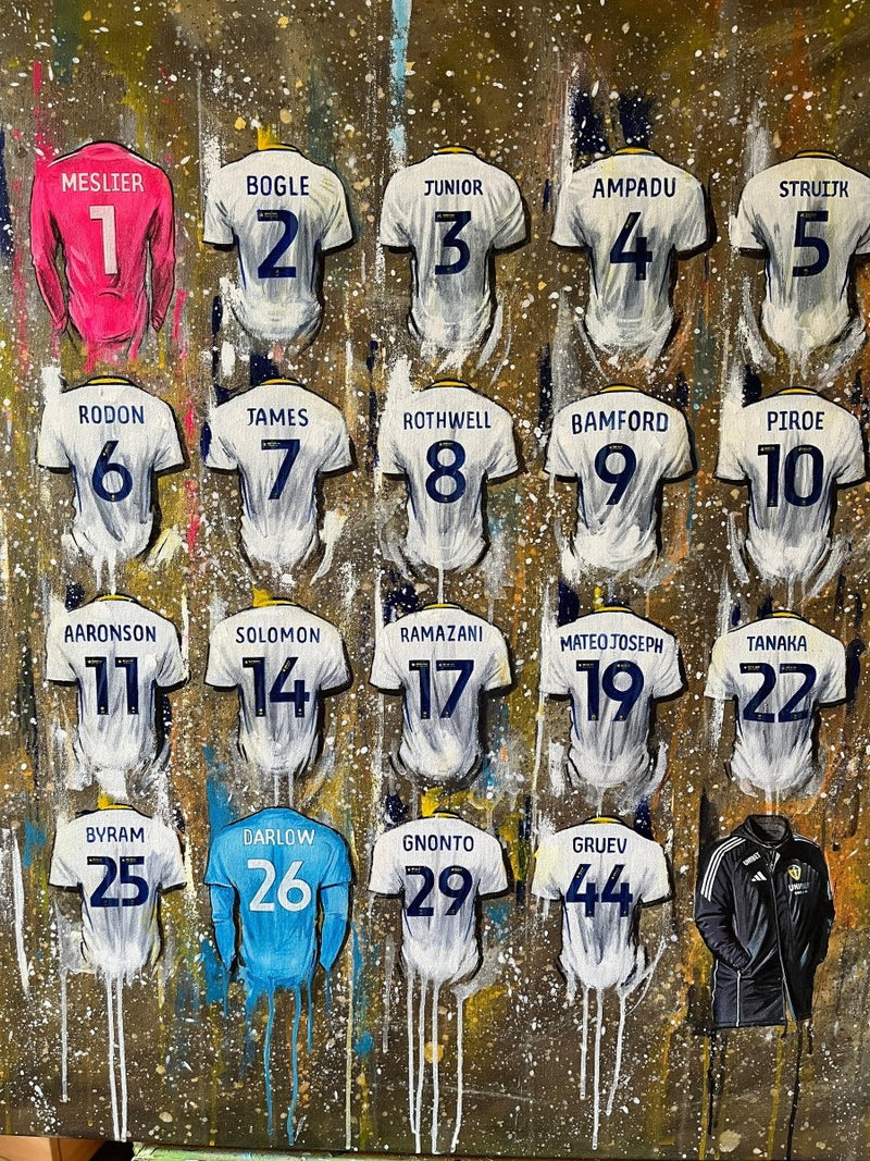 Leeds United Champions 24/25 Framed A3 Print collectible from Terry Kneeshaw Art